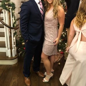 Pink snakeskin sequin dress